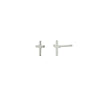 Wholesale Women's Simple Geometric Mini Cross Earrings Copper Plated With Real Gold