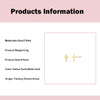 Wholesale Women's Simple Geometric Mini Cross Earrings Copper Plated With Real Gold