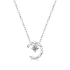 Wholesale Women's Simple Geometric Moissanite Inlaid S925 Silver Clavicle Necklace