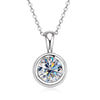 Wholesale Women's Simple Geometric Moissanite S925 Sterling Silver Pendant Necklace With Ochain Jewelry Electroplating