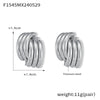 Wholesale Women's Simple Geometric Multilayer Cross Titanium Steel Electroplated Earrings Jewelry
