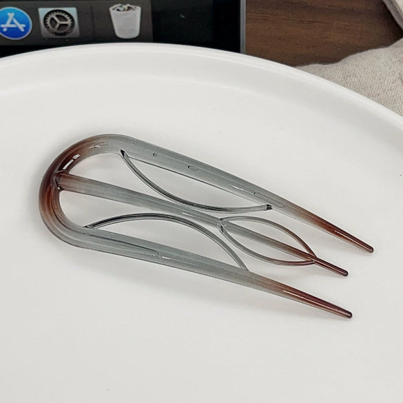 Wholesale Women's Simple Geometric Pc Ushaped Clip Hairpin With Baking Paint