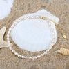 Wholesale Women's Simple Geometric Pearl 925 Sterling Silver Anklet