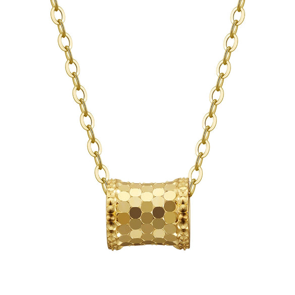 Wholesale Women's Simple Geometric Pendant Necklace S925 Sterling Silver O Word Chain Electroplating