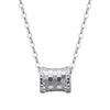 Wholesale Women's Simple Geometric Pendant Necklace S925 Sterling Silver O Word Chain Electroplating