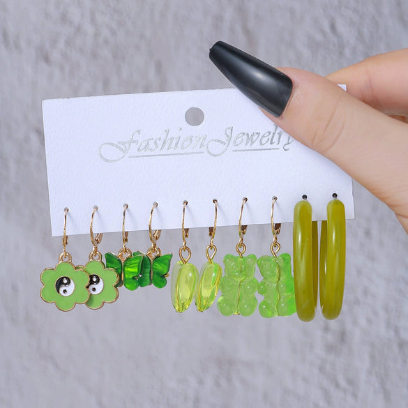 Wholesale Women's Simple Geometric Plastic And Resin Butterfly Earrings