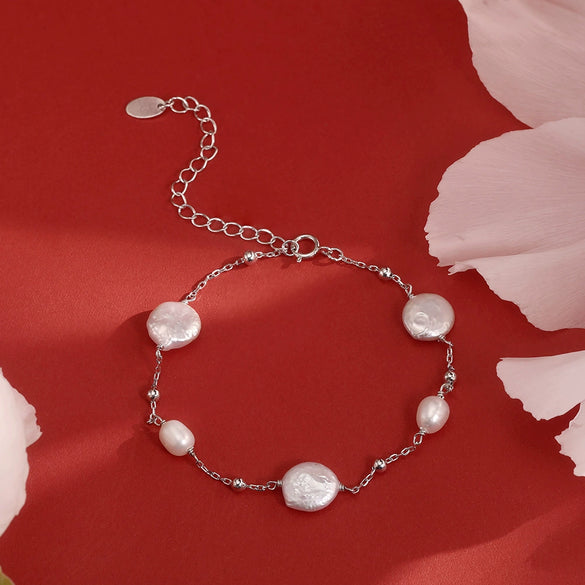 Wholesale Women's Simple Geometric S925 Silver Electroplated Bracelet