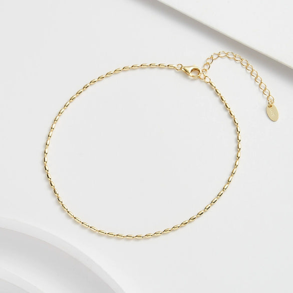 Wholesale Women's Simple Geometric S925 Sterling Silver Anklet