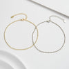 Wholesale Women's Simple Geometric S925 Sterling Silver Anklet