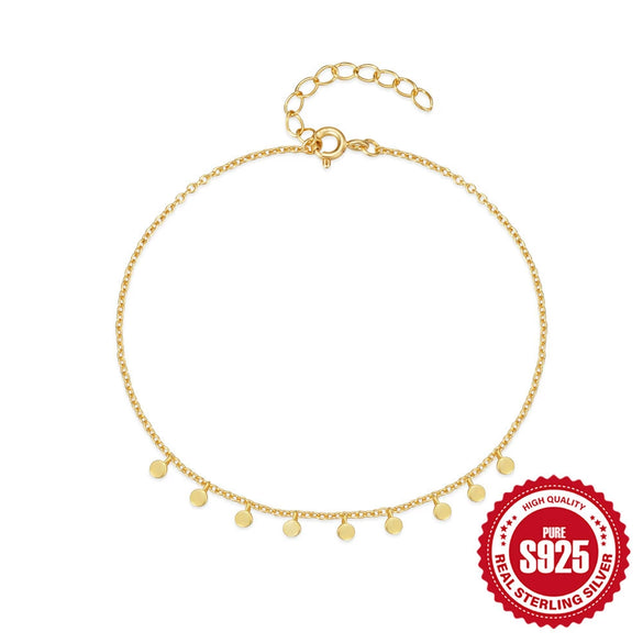 Wholesale Women's Simple Geometric S925 Sterling Silver Bracelet With Electroplating Treatment