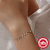 Wholesale Women's Simple Geometric S925 Sterling Silver Bracelet With Electroplating Treatment