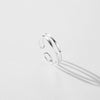 Wholesale Women's Simple Geometric S925 Sterling Silver Double Layer Line Opening Adjustable Ring With Electroplating