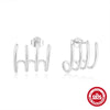 Wholesale Women's Simple Geometric S925 Sterling Silver Earrings With Inlaid Zircon