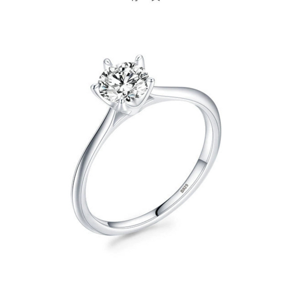 Wholesale Women's Simple Geometric S925 Sterling Silver Ring