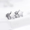 Wholesale Women's Simple Geometric S925 Sterling Silver Star Moon Triangle Earrings Platinum Plated Antiallergy Jewelry
