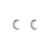 Wholesale Women's Simple Geometric S925 Sterling Silver Star Moon Triangle Earrings Platinum Plated Antiallergy Jewelry