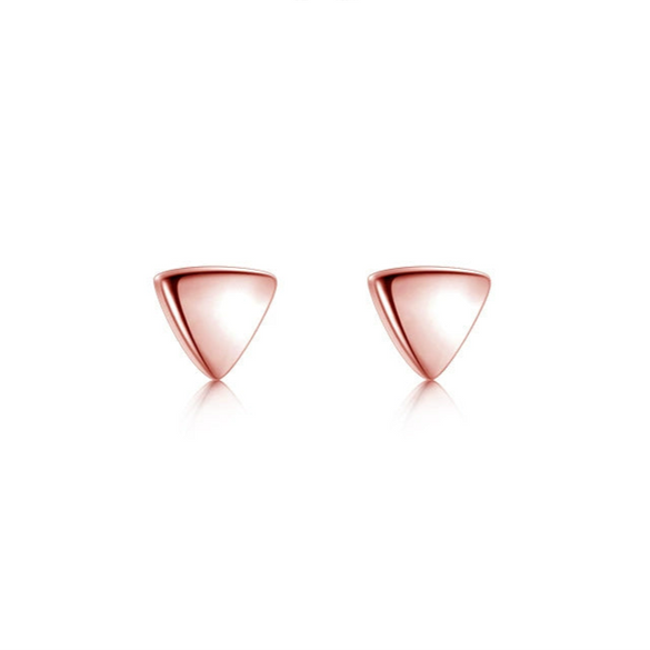 Wholesale Women's Simple Geometric S925 Sterling Silver Star Moon Triangle Earrings Platinum Plated Antiallergy Jewelry