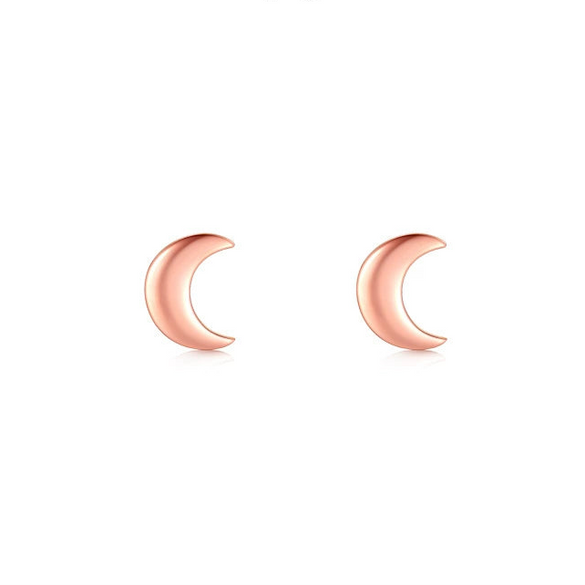 Wholesale Women's Simple Geometric S925 Sterling Silver Star Moon Triangle Earrings Platinum Plated Antiallergy Jewelry