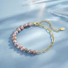 Wholesale Women's Simple Geometric Silver Electroplated Baroque Natural Pearl Bracelet