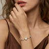 Wholesale Women's Simple Geometric Silver Electroplated Freshwater Pearl Bracelet
