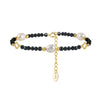 Wholesale Women's Simple Geometric Silver Electroplated Pearl Malachite Lapis Lazuli Black Tourmaline Beaded Bracelet