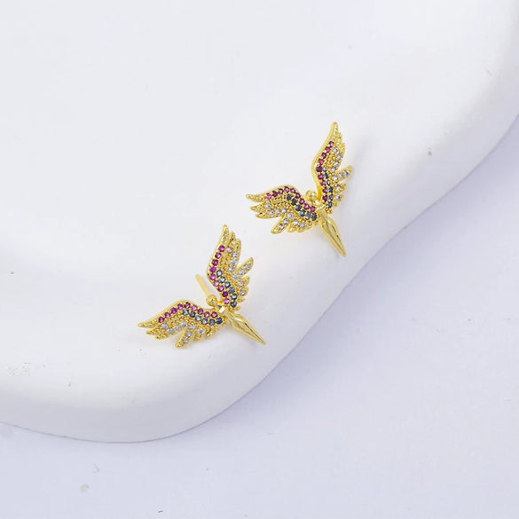 Wholesale Women's Simple Geometric Square Copper Microinlaid Electroplated Earrings