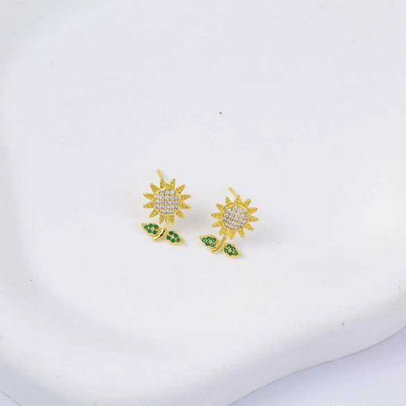 Wholesale Women's Simple Geometric Square Copper Microinlaid Electroplated Earrings