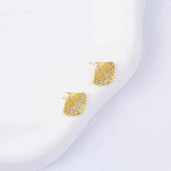 Wholesale Women's Simple Geometric Square Copper Microinlaid Electroplated Earrings