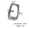 Wholesale Women's Simple Geometric Square Open Ring Stainless Steel 18K Gold Electroplated Hand Jewelry