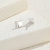 Wholesale Women's Simple Geometric Square S925 Sterling Silver Earrings With Electroplating