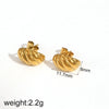 Wholesale Women's Simple Geometric Stainless Steel Earrings With Electroplating And Titanium Steel Ear Buckle