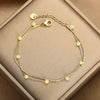Wholesale Women's Simple Geometric Stainless Steel Electroplated Bracelet And Ankle Chain Jewelry