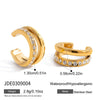 Wholesale Women's Simple Geometric Stainless Steel Electroplated Ear Clip Earrings
