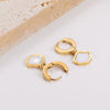 Wholesale Women's Simple Geometric Stainless Steel Electroplated Earrings In Heart And Maple Leaf Shapes