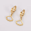 Wholesale Women's Simple Geometric Stainless Steel Electroplated Earrings In Heart And Maple Leaf Shapes