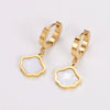 Wholesale Women's Simple Geometric Stainless Steel Electroplated Earrings In Heart And Maple Leaf Shapes