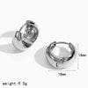 Wholesale Women's Simple Geometric Stainless Steel Electroplated Earrings