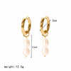 Wholesale Women's Simple Geometric Stainless Steel Electroplated Earrings