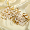 Wholesale Women's Simple Geometric Stainless Steel Electroplated Earrings
