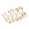 Wholesale Women's Simple Geometric Stainless Steel Electroplated Earrings