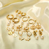 Wholesale Women's Simple Geometric Stainless Steel Electroplated Earrings