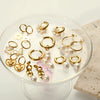 Wholesale Women's Simple Geometric Stainless Steel Electroplated Earrings