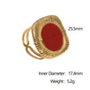 Wholesale Women's Simple Geometric Stainless Steel Electroplated Open Ring Jewelry