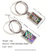Wholesale Women's Simple Geometric Stainless Steel Electroplated Rectangular Pendant Earrings With Natural Abalone Shell And Zircon