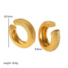 Wholesale Women's Simple Geometric Stainless Steel Electroplated Snake Pattern Ushape Ear Clips