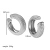 Wholesale Women's Simple Geometric Stainless Steel Electroplated Snake Pattern Ushape Ear Clips