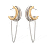 Wholesale Women's Simple Geometric Stainless Steel Electroplated Tassel Earrings