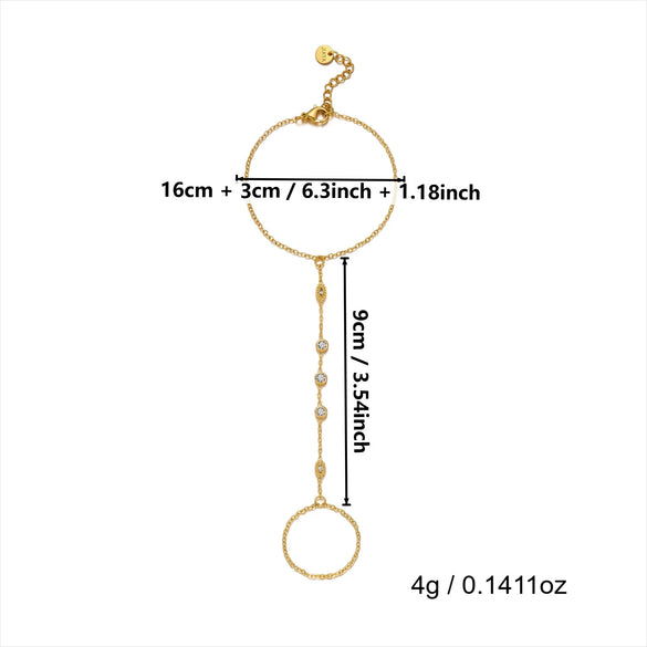 Wholesale Women's Simple Geometric Stainless Steel Electroplated Zircon Diamondencrusted Bracelet