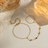 Wholesale Women's Simple Geometric Stainless Steel Finger Chain Hand Jewelry With Electroplating