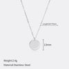 Wholesale Women's Simple Geometric Stainless Steel Gold Electroplated Coin Wafer Clavicle Necklace